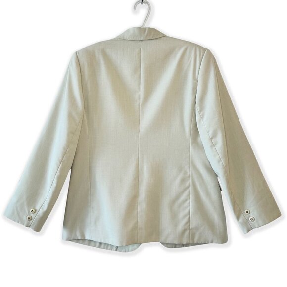 Vintage 80s D'Allairds Oversized Blazer - Light Sage Green - Lightweight Jacket - Picture 4 of 7